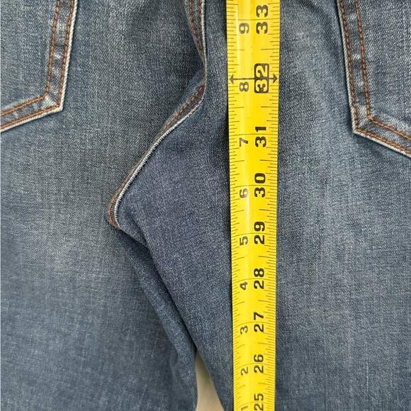 MUJI Soft Denim Straight Leg Jeans - Men's Size 30x32 - Blue - Unfinished Hems - Picture 14 of 15